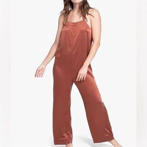Emerald green Lunya washable silk jumpsuit- xs/s